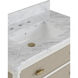 Aster 36 X 34 inch Off-White and Fog and Natural and White and Polished Brass Bath Vanity Sink