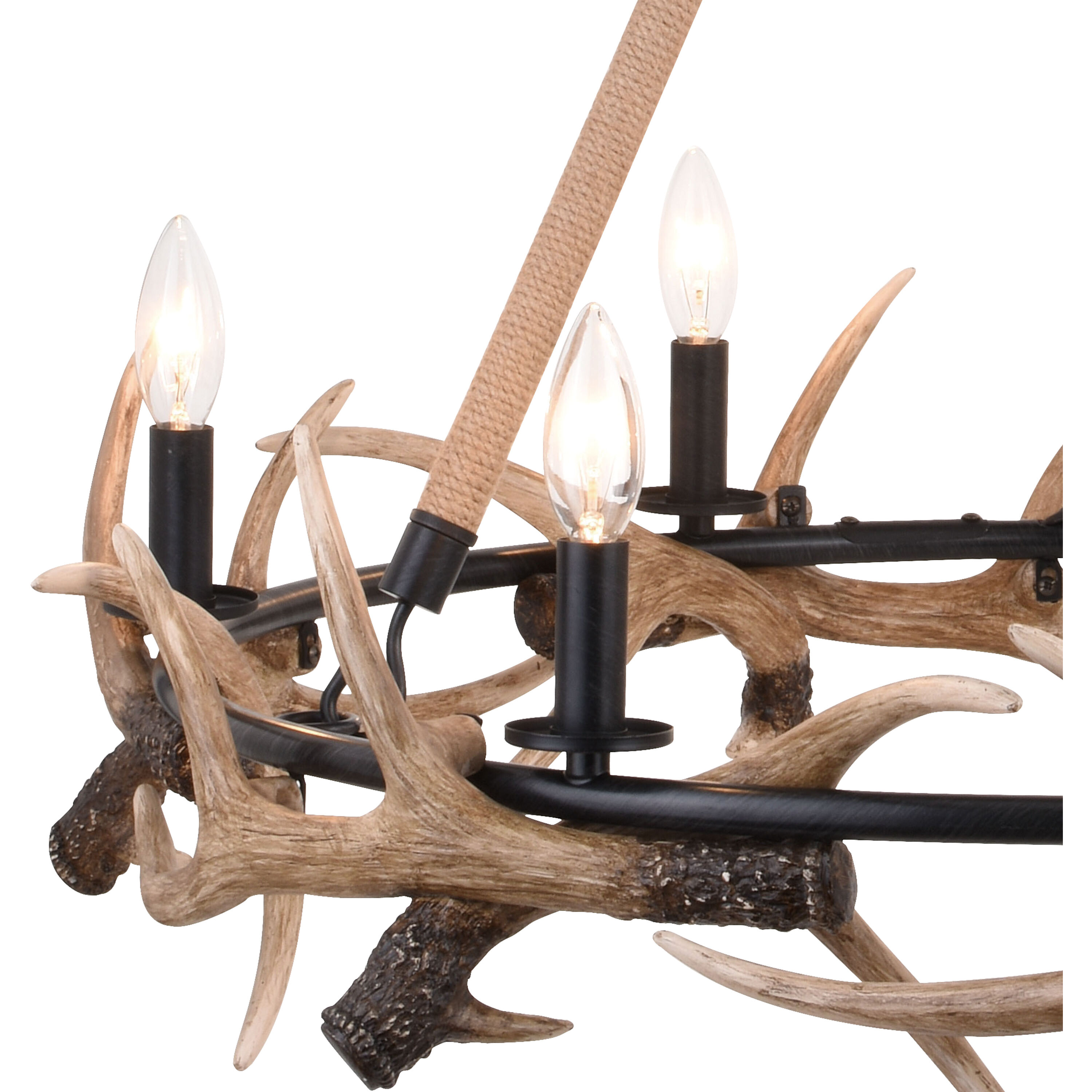 Breckenridge LED 30.5 inch Aged Iron Chandelier Ceiling Light in 6