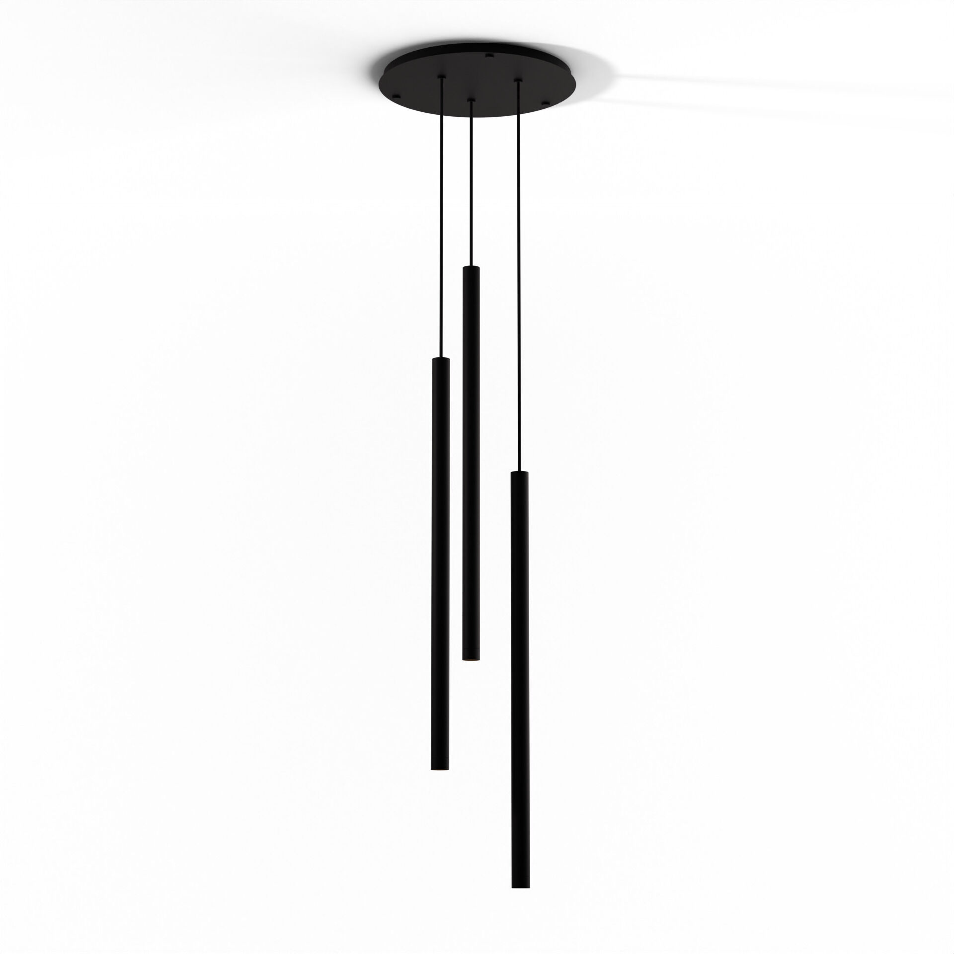 Combi LED 18 inch Matte Black Pendant Ceiling Light, Suspension / Flush Mount 2-in-1
