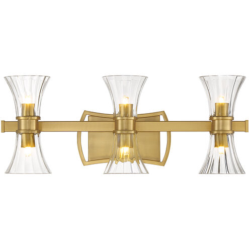 Bennington 6 Light 24 inch Warm Brass Vanity Light Wall Light