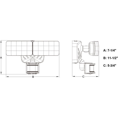 Merill LED 7.25 inch White Outdoor Security
