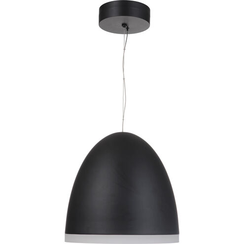 Studio LED 16 inch Flat Black Dome Pendant Ceiling Light
