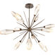 Aalto LED Flat Bronze Chandelier Ceiling Light, Starburst