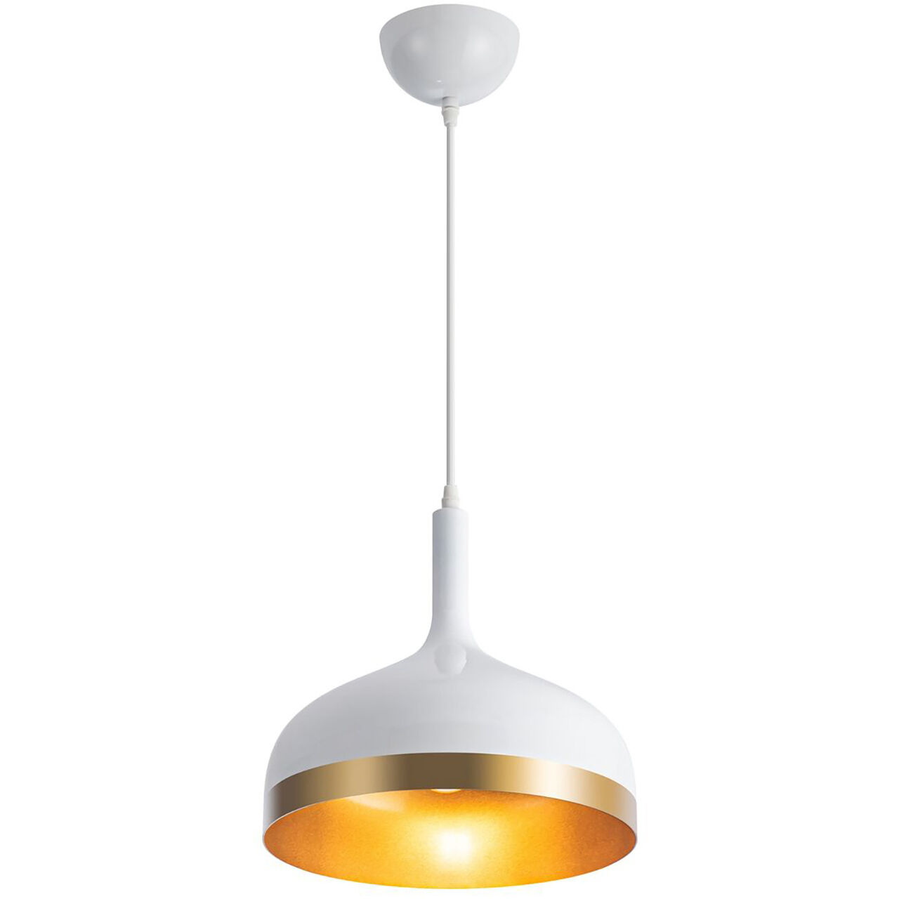 Dash LED 12 inch White and Gold Pendant Ceiling Light