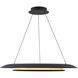 Center Stage LED 32 inch Black Gold Leaf Pendant Ceiling Light, dweLED