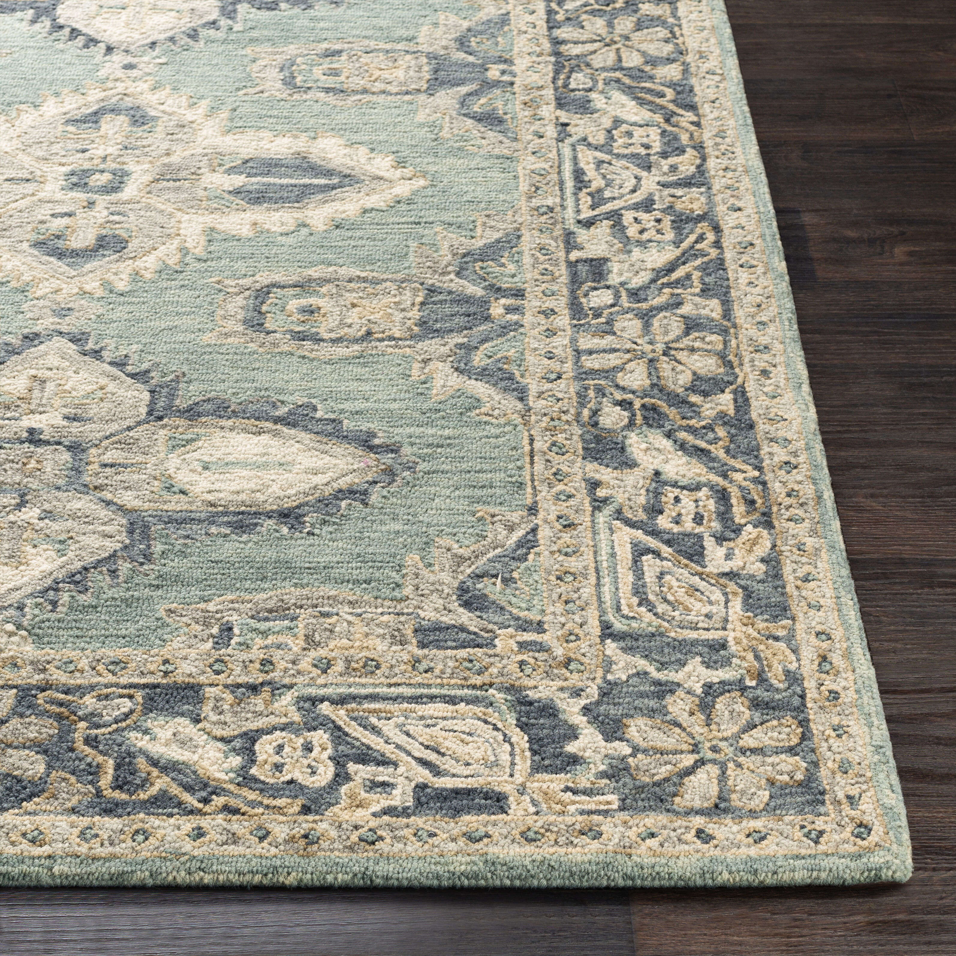 Bonifate 36 X 24 inch Pale Blue Rug in 2 x 3, Rectangle