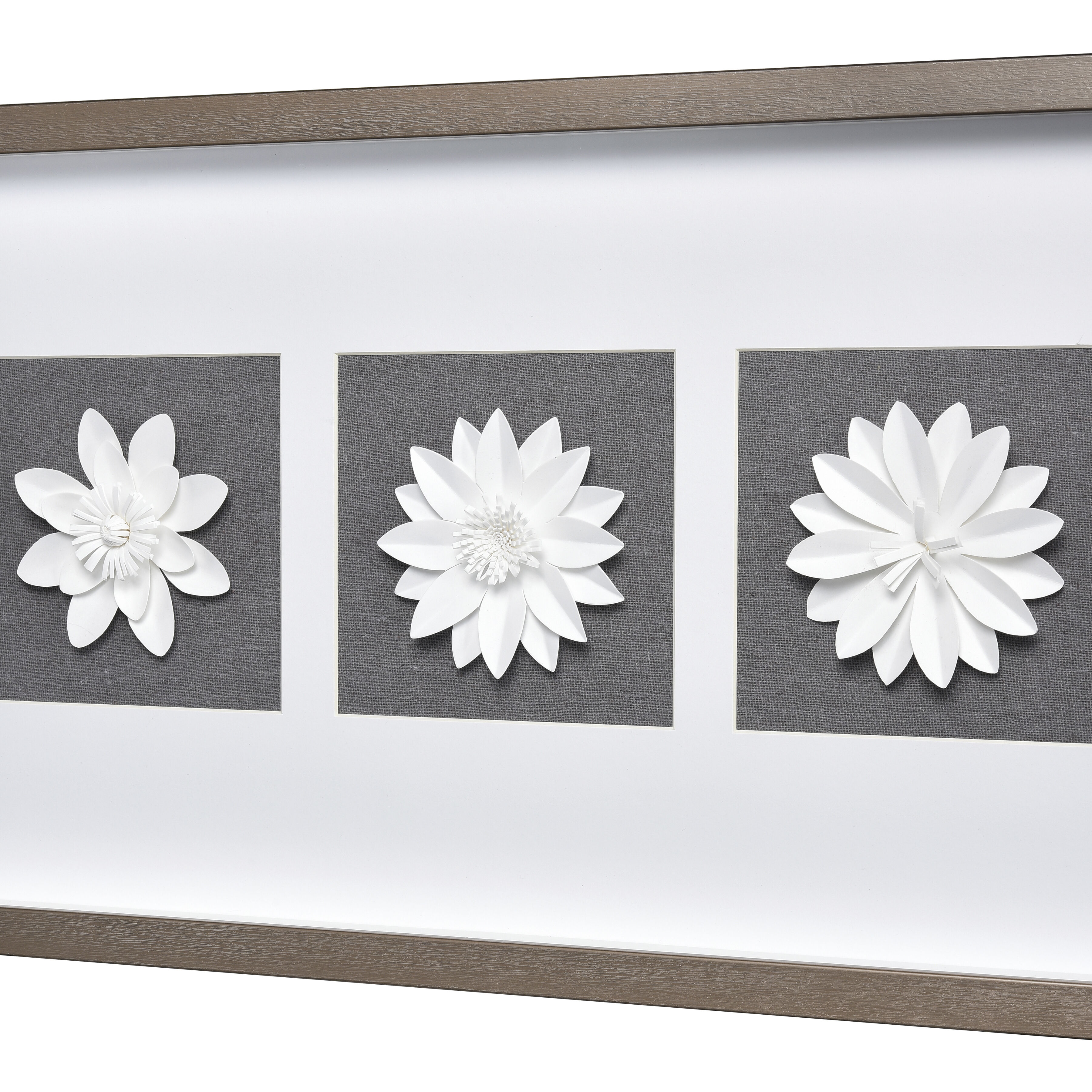 Floral Shadow White Framed Wall Art