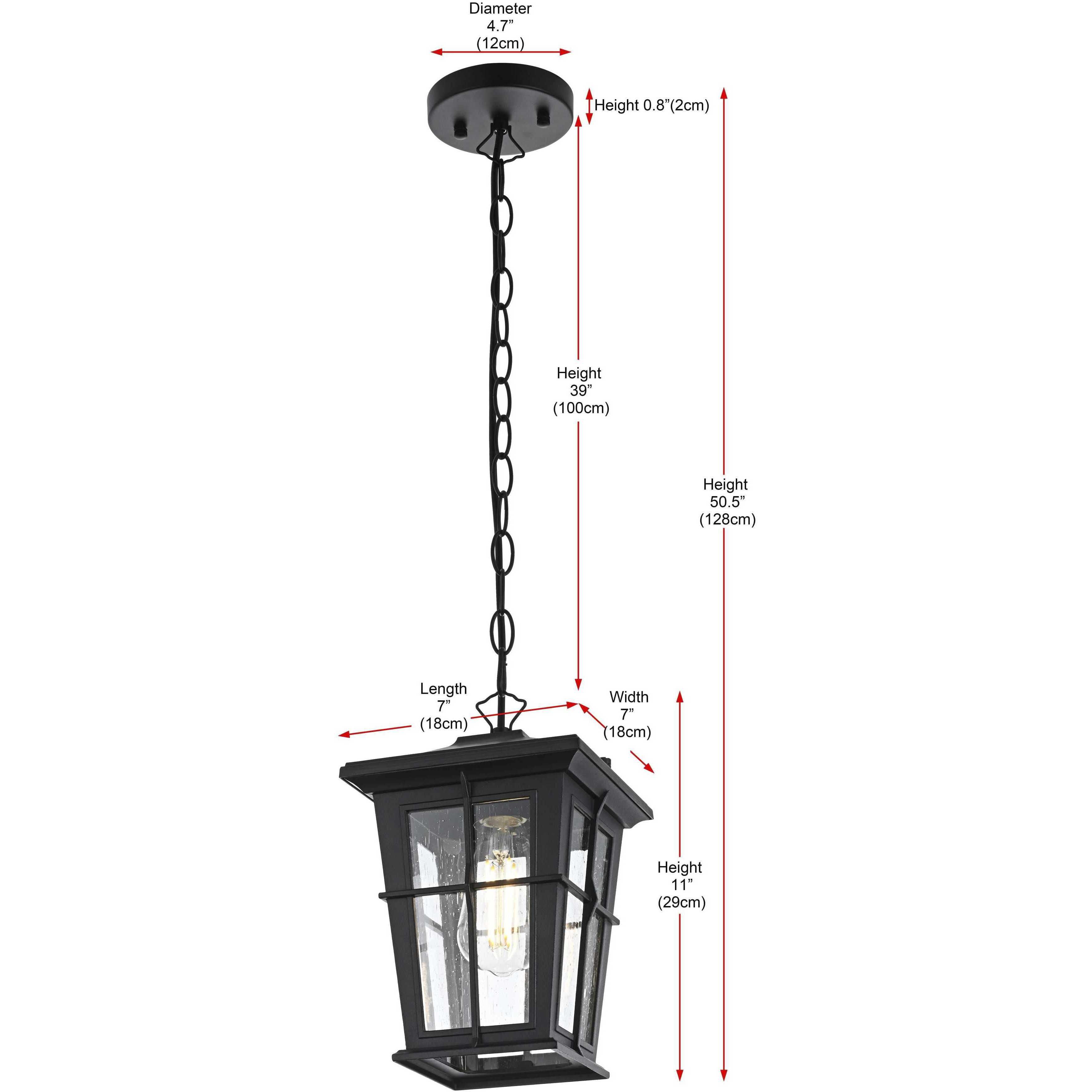 Bodine 1 Light 7 inch Black Outdoor Pendant