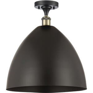 Ballston Dome 1 Light 16 inch Black Antique Brass Semi-Flush Mount Ceiling Light