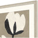 Delicate Sketch White and Beige and Black and Neutral Framed Art