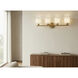Vonda 4 Light 29 inch Aged Brass Vanity Light Wall Light
