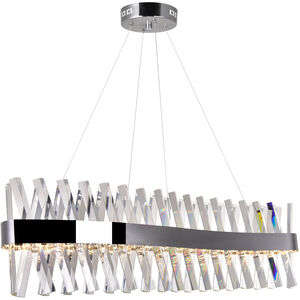 Glace 40 inch Chrome Island Chandelier Ceiling Light