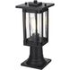 Melvale 1 Light 15.5 inch Black Outdoor Post Light