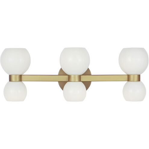 kate spade new york Londyn 6 Light 22.63 inch Burnished Brass Vanity Light Wall Light