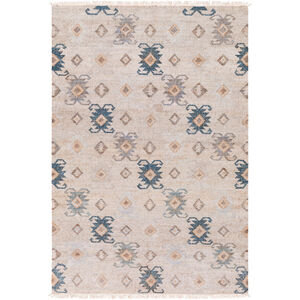 Lenora 120 X 96 inch Blue and Blue Area Rug, Jute