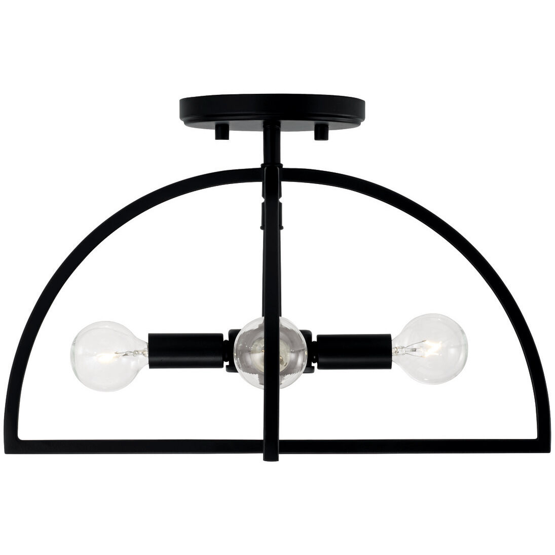 Lawson 4 Light 15 inch Matte Black Semi-Flush Mount Ceiling Light, Convertible Dual Mount