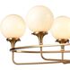 Beverly Hills 6 Light 38 inch Satin Brass Linear Chandelier Ceiling Light