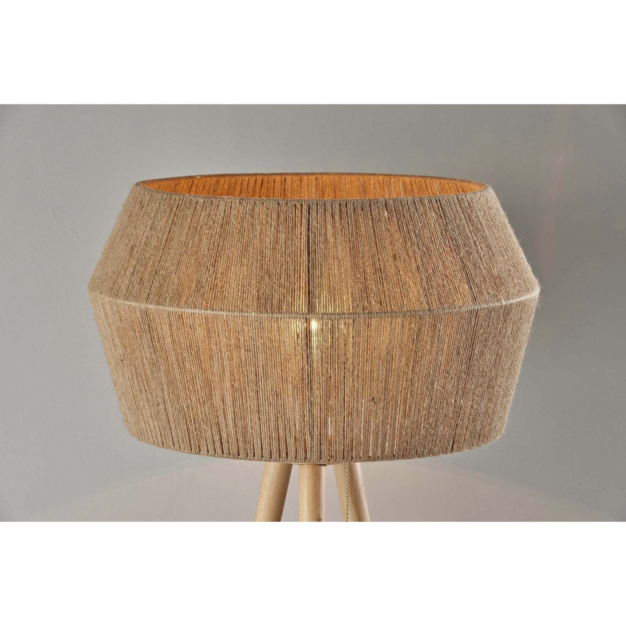 Montana 61 inch 150.00 watt Natural Wood Floor Lamp Portable Light