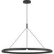 Peter Bristol Cloak LED 48.6 inch Nightshade Black Chandelier Ceiling Light