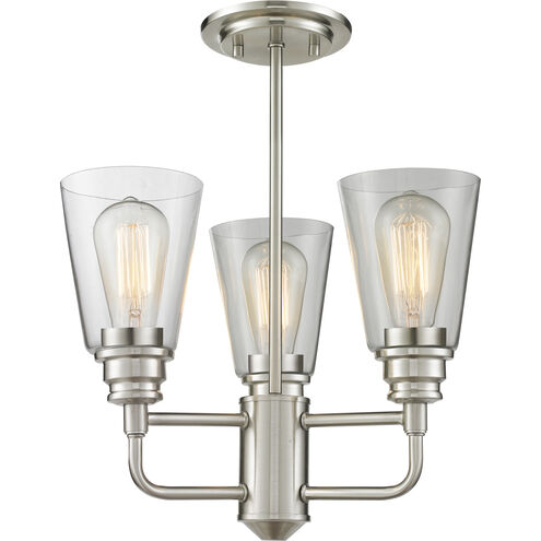 Annora 3 Light 15 inch Brushed Nickel Semi Flush Mount Ceiling Light