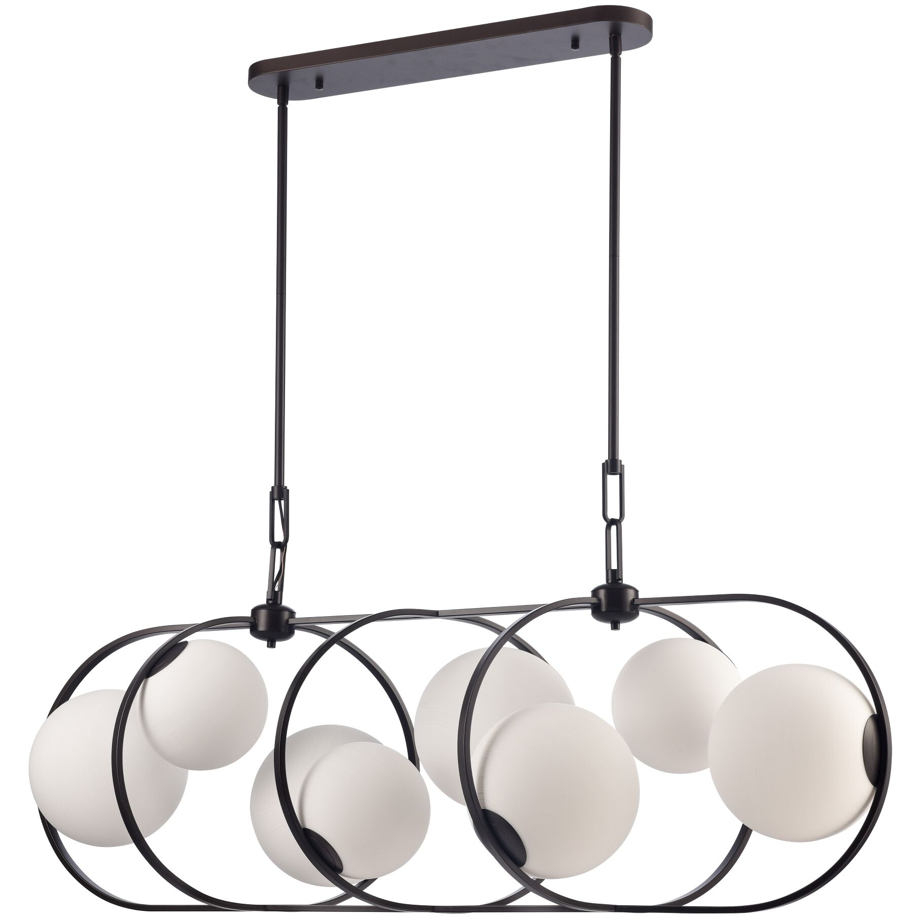 Concentro 8 Light 56 inch Dark Bronze Linear Chandelier Ceiling Light