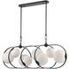 Concentro 8 Light 56 inch Dark Bronze Linear Chandelier Ceiling Light