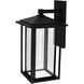 Crawford 1 Light 21.6 inch Black Outdoor Wall Light