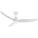 Hugo 52 inch Matte White Exterior Ceiling Fan