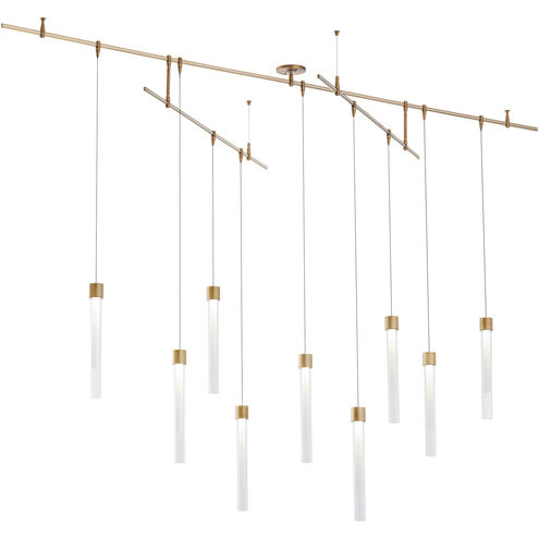 Sean Lavin Mini Linger LED Natural Brass Chandelier Ceiling Light, Integrated LED