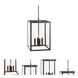 Carnegie 4 Light 20 inch Oil Rubbed Bronze Pendant Ceiling Light