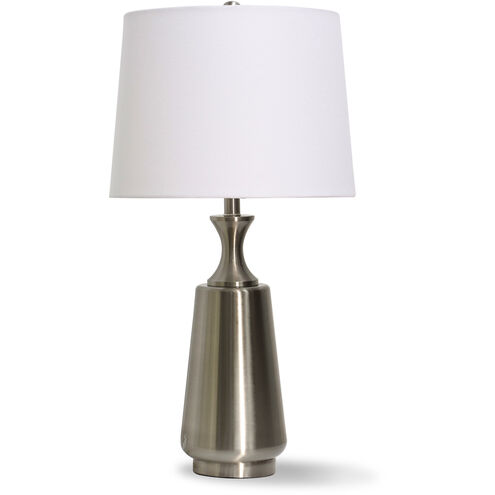 Steel 29 inch 100.00 watt Brushed Steel Table Lamp Portable Light