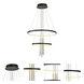 Glacier LED 24 inch Black Foyer Chandelier Ceiling Light