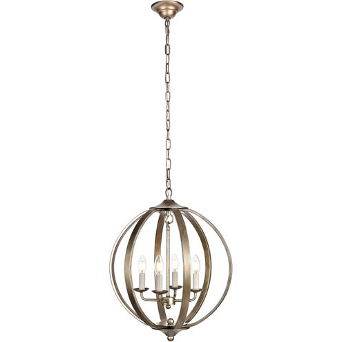 Goleta St 4 Light 18 inch Vintage Sliver Pendant Ceiling Light