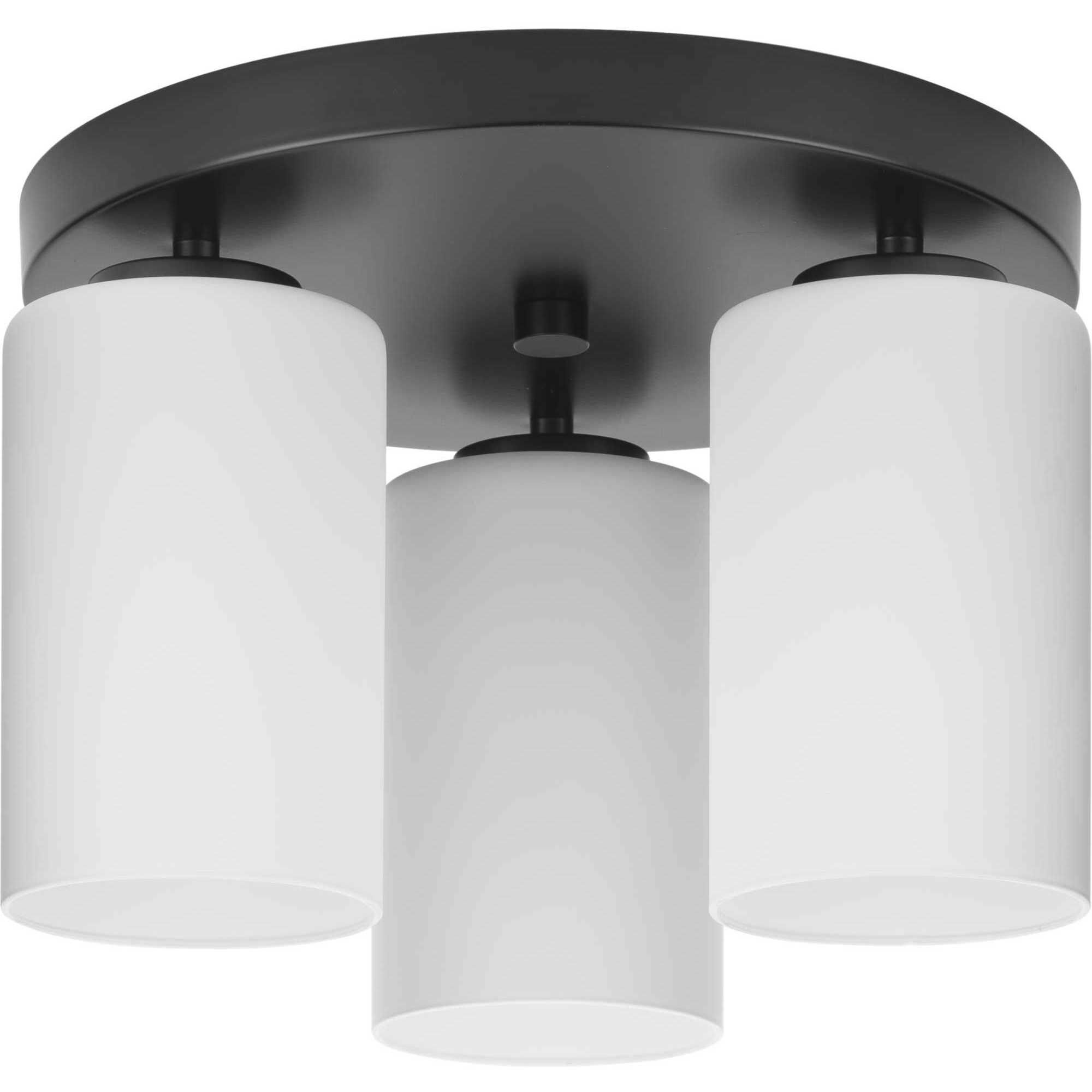 Cofield 3 Light 12 inch Matte Black Flushmount Ceiling Light