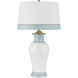 Kora 32 inch 150 watt White and Light Blue Table Lamp Portable Light
