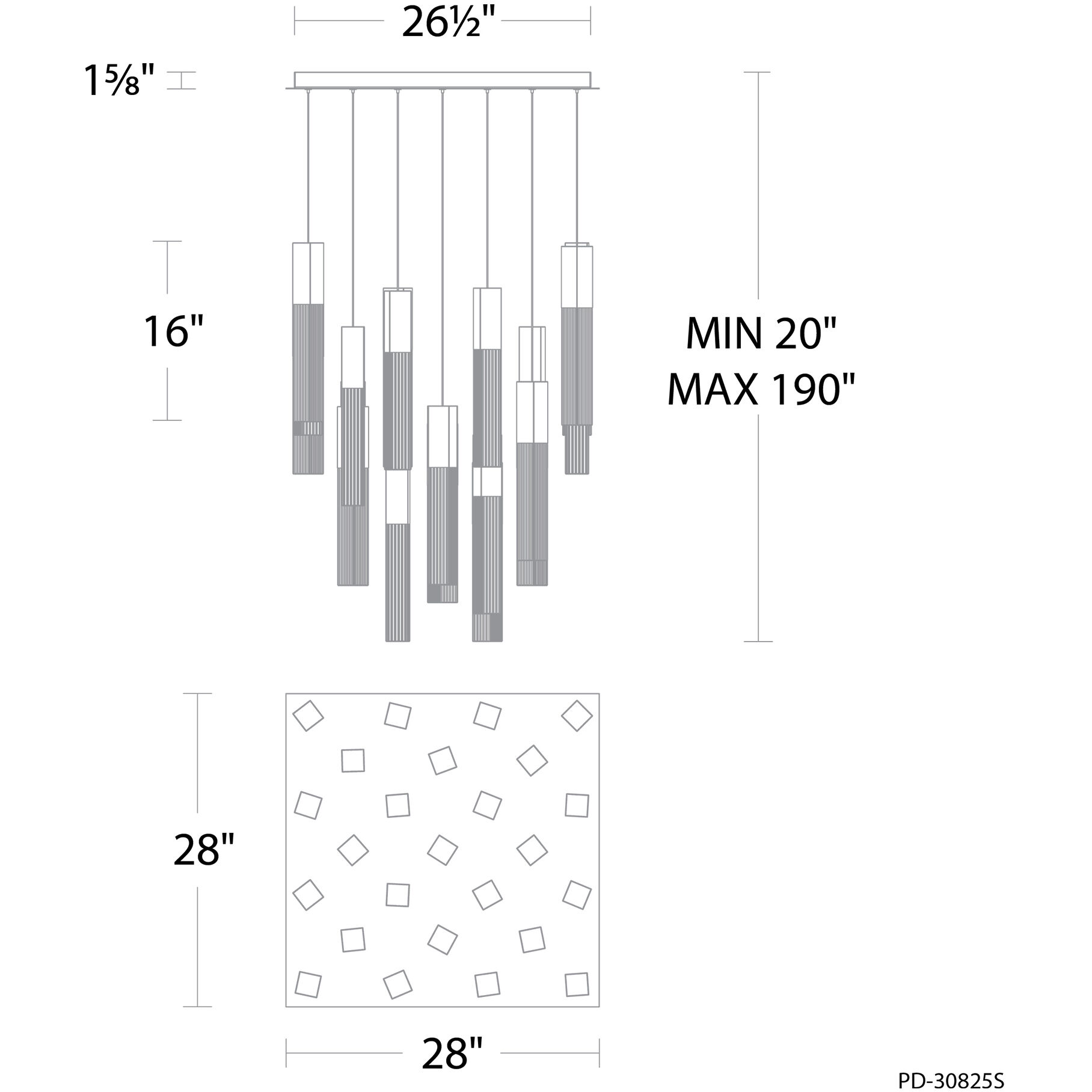 Cinema LED 28 inch Aged Brass Indoor Hanging Lighting Ceiling Light