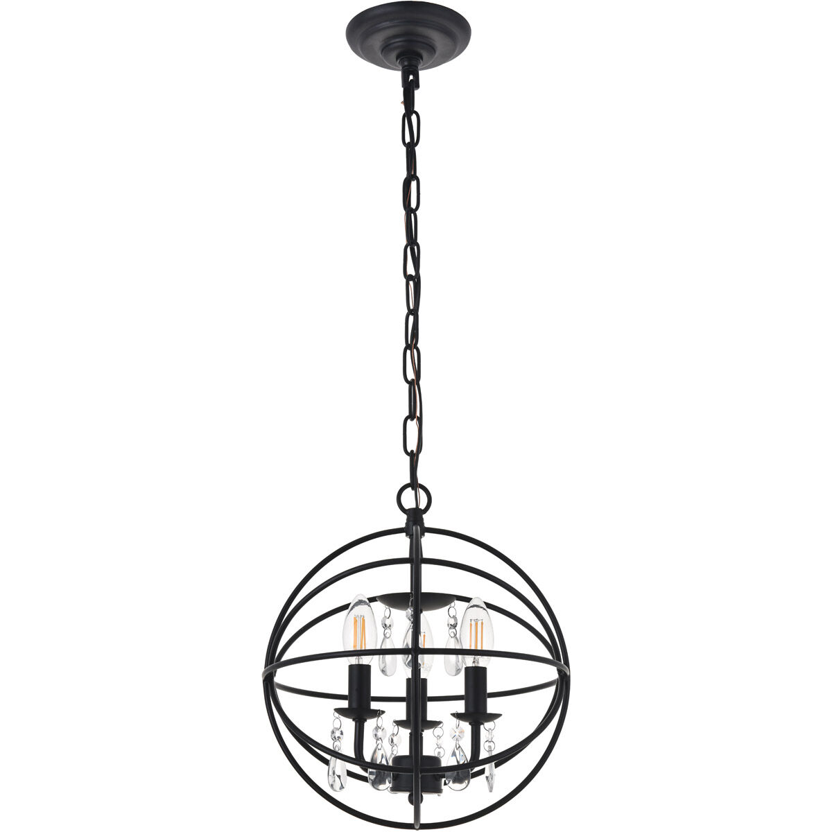 Wallace 3 Light 12 inch Matte Black Pendant Ceiling Light