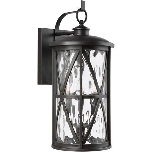 Morrison 3 Light 22.25 inch Antique Bronze Outdoor Wall Lantern