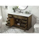Americana 60 X 21.5 X 35 inch Driftwood Vanity Sink Set in Dark Walnut