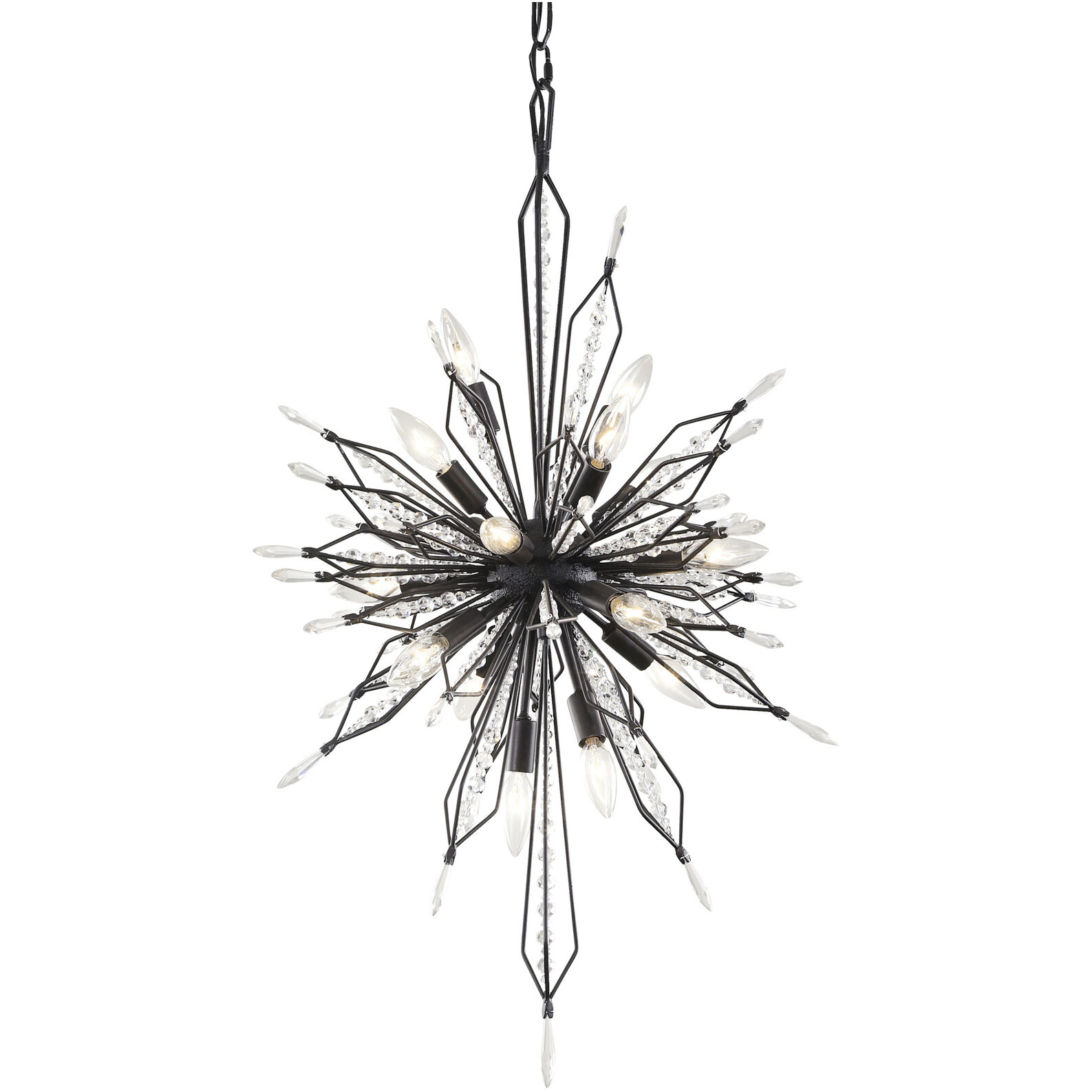 Orbital 16 Light 20 inch Carbon Pendant Ceiling Light