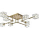 Lyra 8 Light 32 inch Satin Gold Flush Mount Ceiling Light