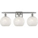 Ballston White Mouchette 3 Light 28 inch Brushed Satin Nickel Bath Vanity Light Wall Light