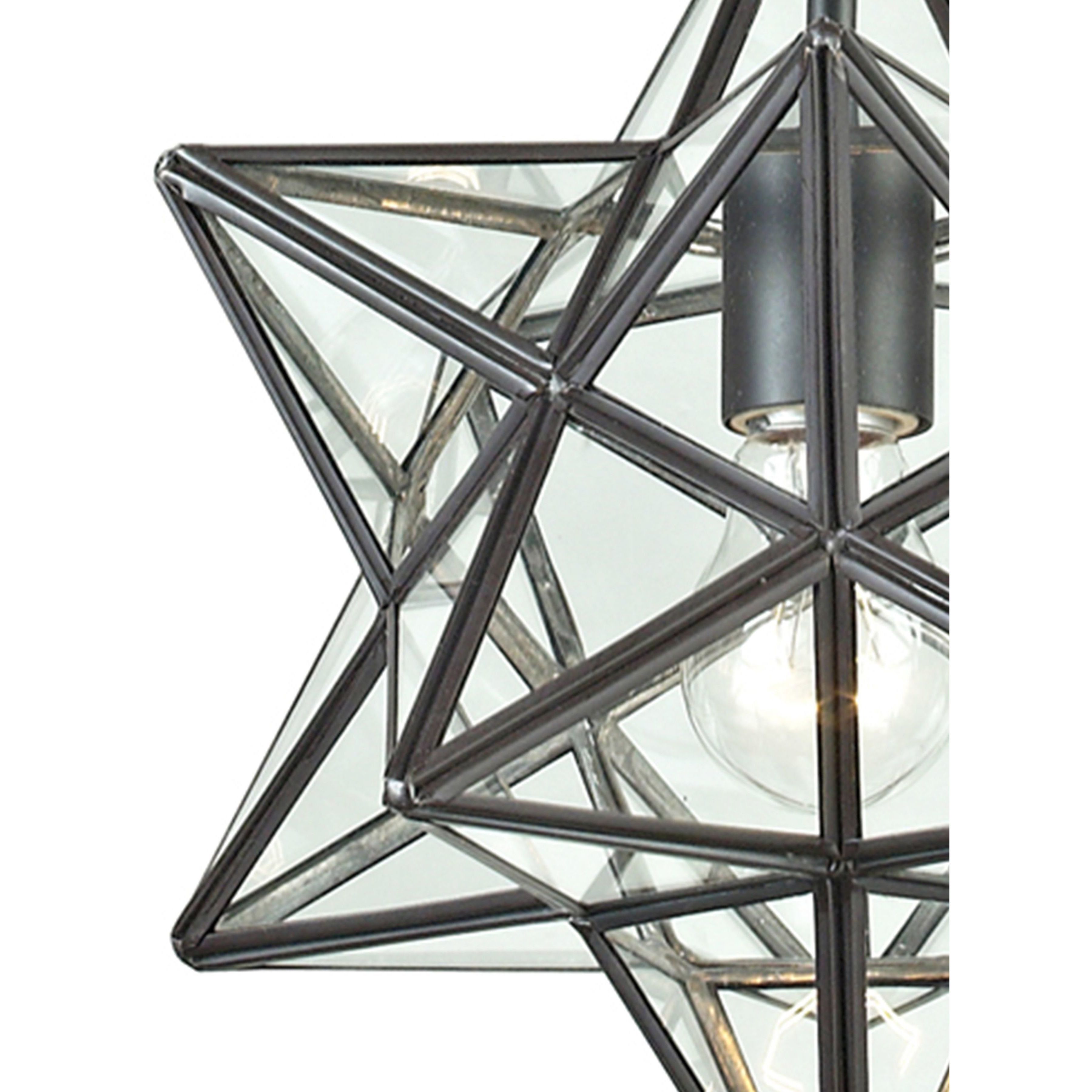 Moravian Star 1 Light 9 inch Oil Rubbed Bronze Mini Pendant Ceiling Light