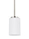 Oslo 1 Light 4 inch Brushed Nickel Pendant Ceiling Light