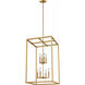 Moffet Street 8 Light 19 inch Satin Brass Foyer Pendant Ceiling Light, Large