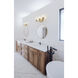 Landon 3 Light 24 inch Modern Gold Vanity Wall Light