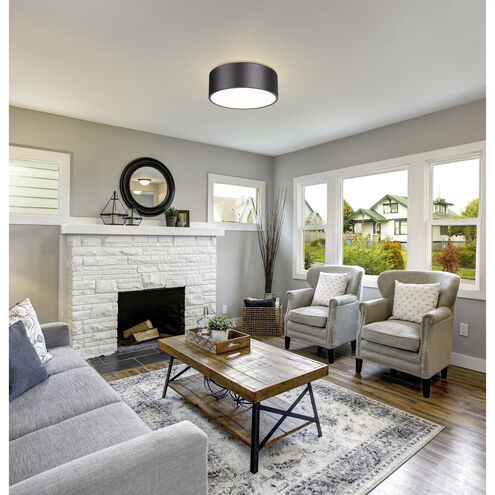 Harley 3 Light 16 inch Bronze Flush Mount Ceiling Light