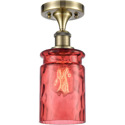 Ballston Candor 1 Light 4.75 inch Antique Brass Semi-Flush Mount Ceiling Light, Ballston