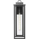 Ashland 1 Light 23 inch Matte Black Outdoor Sconce in Clear Glass
