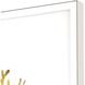 Waterside Collection Lacquered White Wood Shadow Box Style Framed Art